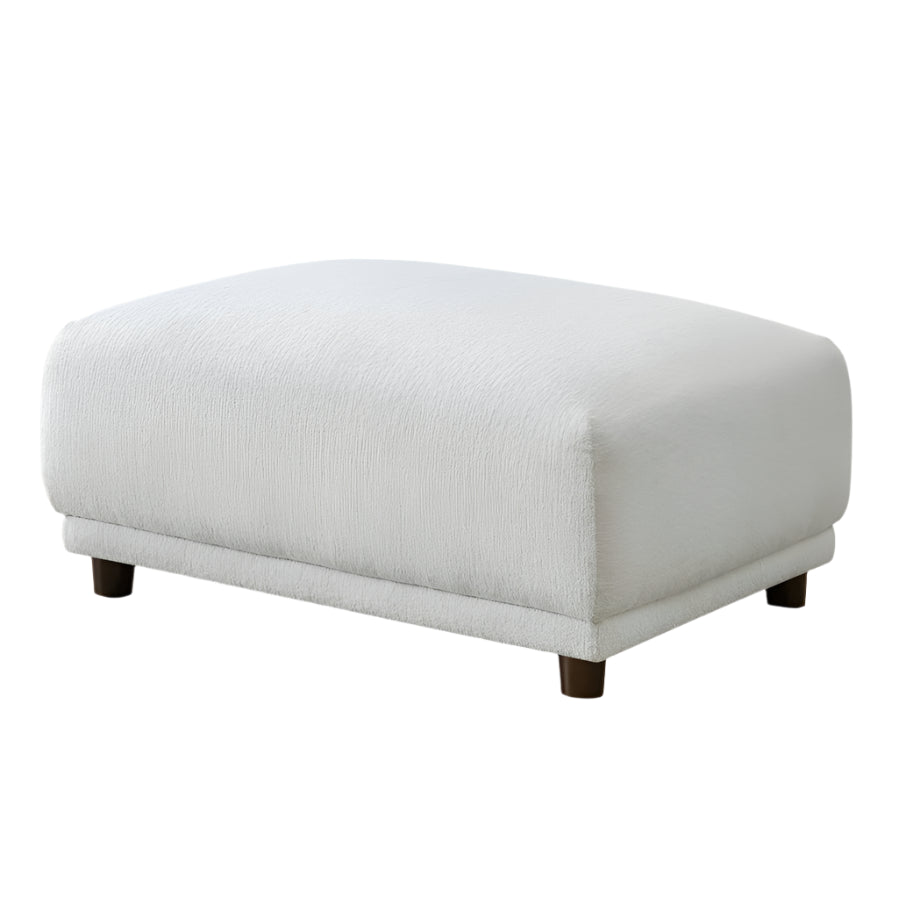 Aluxo Cindy Polar Boucle Sofa Ottoman Footstool